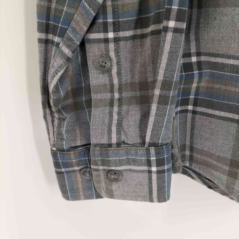 エディーバウアー Eddie Bauer 刺繍フランネルチェックシャツ メンズ import:L