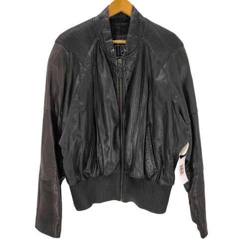 artecho mirage 裏地キルティング Genuine Leather 本革 リアルレザー バイカー ボンバー ジャケット メンズ import:L