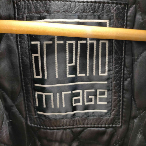 artecho mirage 裏地キルティング Genuine Leather 本革 リアルレザー バイカー ボンバー ジャケット メンズ import:L