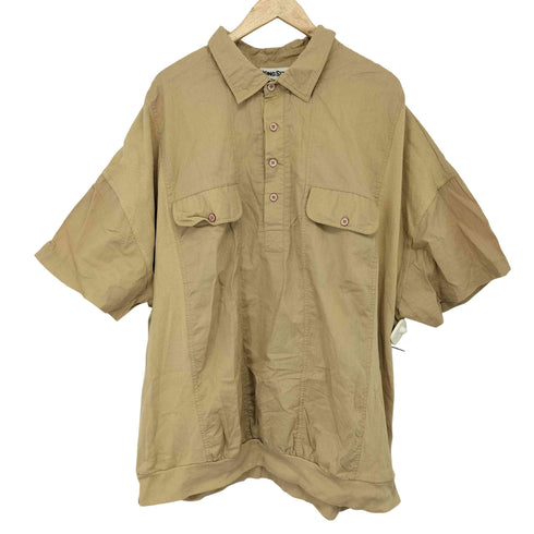 キングサイズ KINGSIZE 90s パキスタン製 コットン100 パキ綿 ヘンリーネック リブ オーバーサイズ ワークシャツ メンズ 3XL