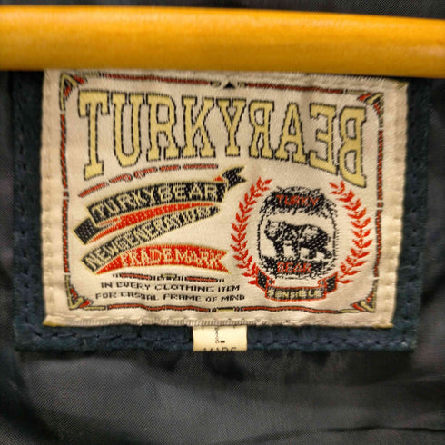 TURKYBEAR 90S 豚革 ピッグスキン リアルレザー ベスト メンズ import:L