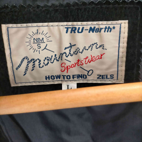 TRU-North mountain sports wear 豚革 ピッグスキン リアルレザー 刺繍 ベスト メンズ import:L