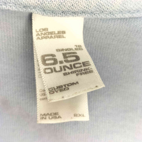 ロサンゼルスアパレル Los Angeles Apparel homeless Tailor USA製 コットン アート刺繍 クルーネック Tシャツ メンズ 2XL