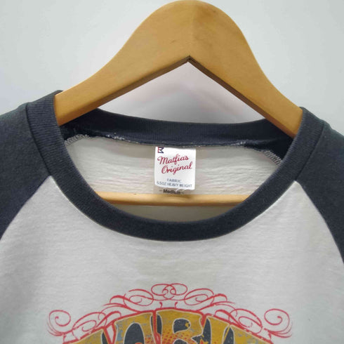 00S ボディ ロックバンド プリント L/S ラグラン カットソー ロンT メンズ import:M