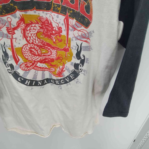 00S ボディ ロックバンド プリント L/S ラグラン カットソー ロンT メンズ import:M