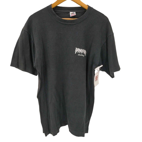 フルーツオブザルーム FRUIT OF THE LOOM 90S ボディ USA製 BRADFORD S/S ロックバンド ギタリストプリント Tシャツ シングルステッチ メンズ import:L