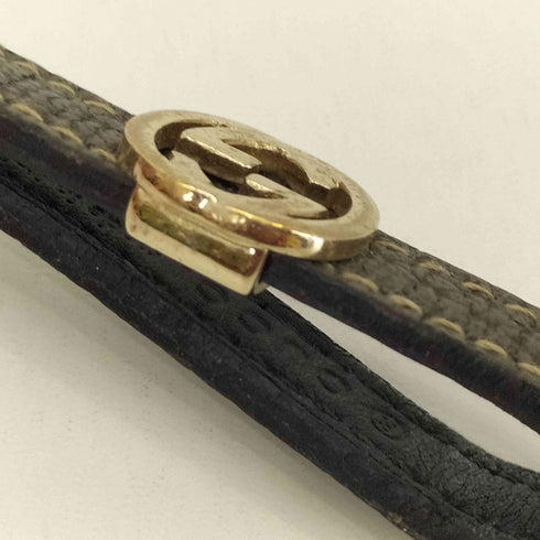 グッチ GUCCI インターロッキングGG レザーストラップ レディース