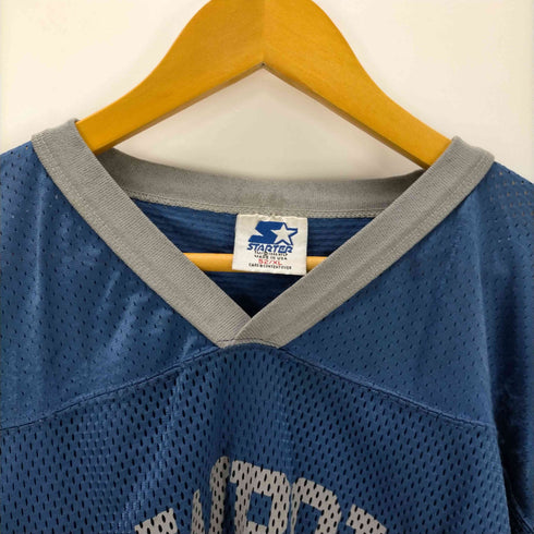 スターター STARTER 90S USA製 COWBOYS S/S Vネック メッシュ ゲームシャツ メンズ import:XL