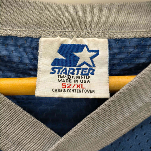 スターター STARTER 90S USA製 COWBOYS S/S Vネック メッシュ ゲームシャツ メンズ import:XL