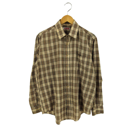 1166 COLLECTION 80-90s 襟芯 チェックシャツ メンズ import:L