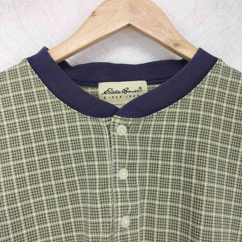 エディーバウアー Eddie Bauer 白タグ ヘンリーネックSカットソー メンズ import:S