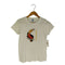 OUEJITA 90s オウム VENEZUELA プリント 裾シングルステッチ ポリコットン S/S クルーネックTシャツ レディース 34