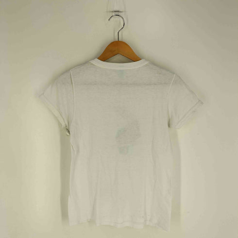 OUEJITA 90s オウム VENEZUELA プリント 裾シングルステッチ ポリコットン S/S クルーネックTシャツ レディース 34