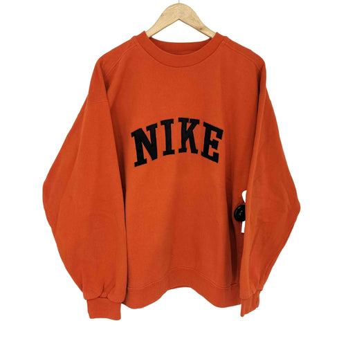 ナイキ NIKE 白タグ フロントワッペン クルーネックスウェットt メンズ JPN:L