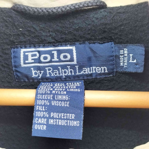 ポロバイラルフローレン Polo by RALPH LAUREN 90S 裏地フリース パッカブルフード スタンドカラー比翼ハーフコート メンズ import:L