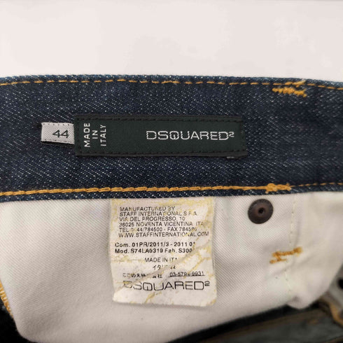 ディースクエアード DSQUARED2 Y2K ローライズ ロングレングス インディゴ スリムデニム メンズ 44