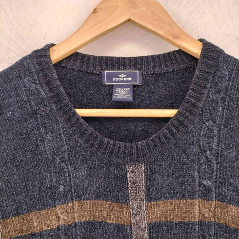 ドッカーズ DOCKERS チェック柄 クルーネックニット メンズ 2XL