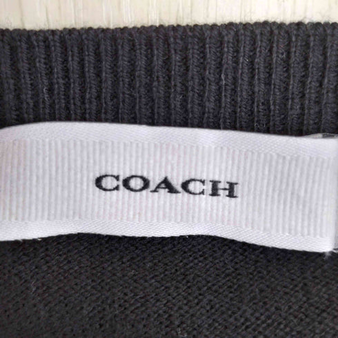 コーチ COACH ナイロン混 コットン レーヨン ニットプルオーバー メンズ import:S