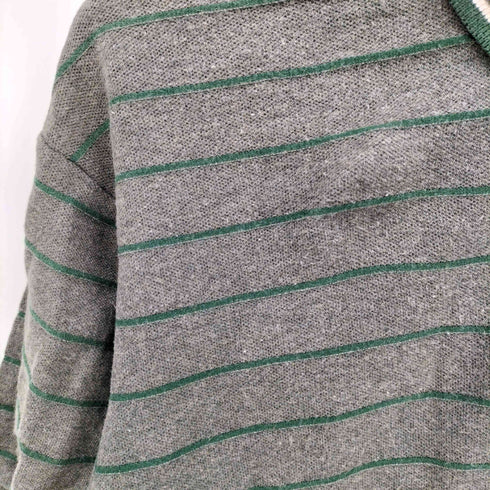 ポロバイラルフローレン Polo by RALPH LAUREN 香港製 ポニー 刺繍 ボーダー 鹿の子 S/S ポロシャツ メンズ import:L