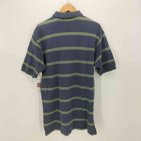 ポロバイラルフローレン Polo by RALPH LAUREN ポニー 刺繍 ボーダー 鹿の子 S/S ポロシャツ メンズ import:L