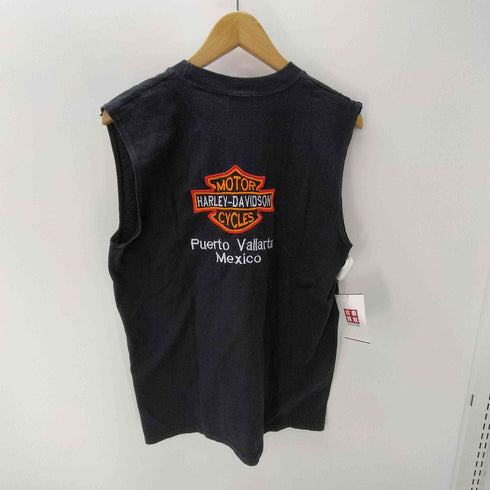 ヤズベク YAZBEK 両面 ロゴ 刺繍 ノースリーブ Tシャツ メンズ import:M