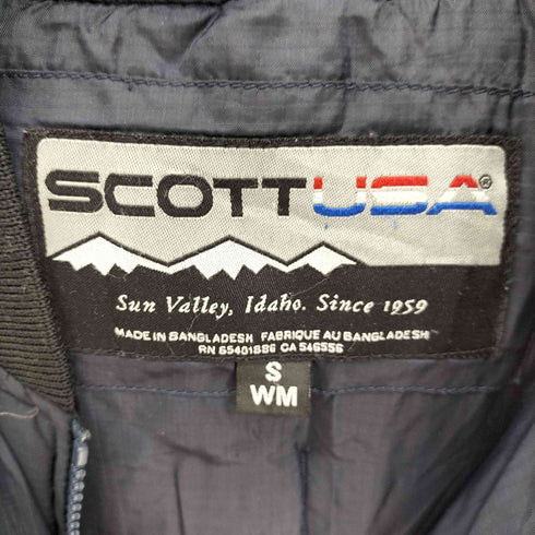 SCOTT USA バングラデシュ製 ロゴ刺繍 ドローコード付き ダウンベスト レディース import:S