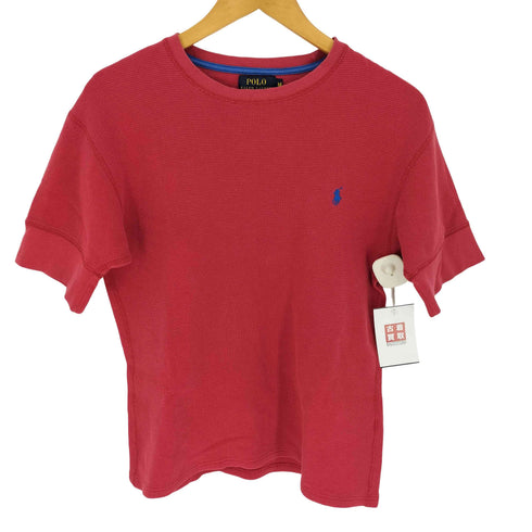 ポロラルフローレン POLO RALPH LAUREN ポニーロゴ刺繍 ワッフル生地 クルーネックTシャツ レディース import:M