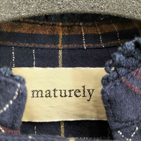マチュアリー maturely Folk Embroid 総柄 ブラウス レディース