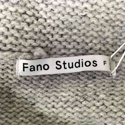 ファノストゥディオズ Fano Studios ダブルジップ アーガイルウールニットカーディガン レディース FREE