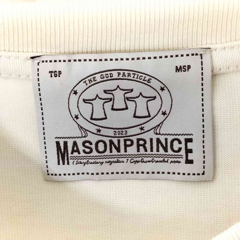 MASONPRINCE オーバーサイズ逆さまデザインロゴプリントTシャツ メンズ JPN:1