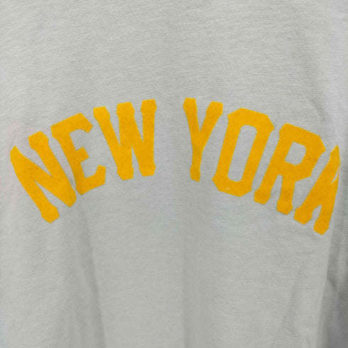 チャンピオン Champion NEW YORK フロッキー プリント S/S リンガー Tシャツ メンズ import:L