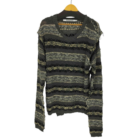 パーバーズ PERVERZE WAVE BORDER DROOPY KNIT レディース
