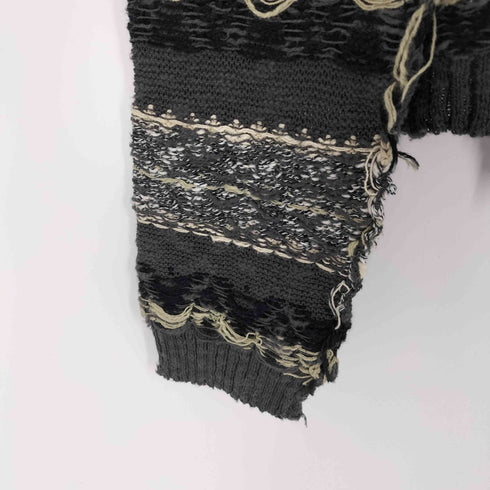 パーバーズ PERVERZE WAVE BORDER DROOPY KNIT レディース