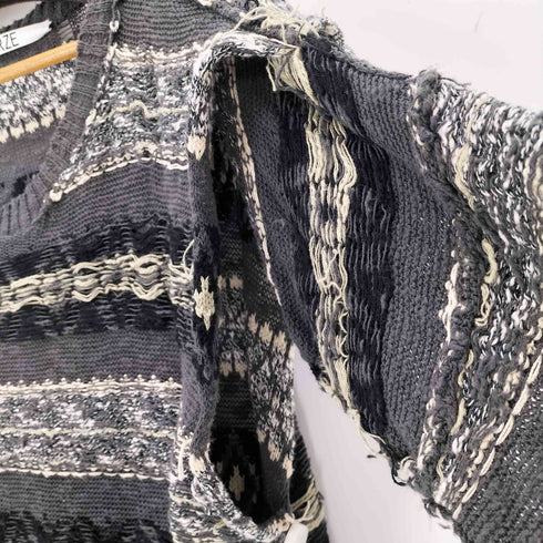 パーバーズ PERVERZE WAVE BORDER DROOPY KNIT レディース