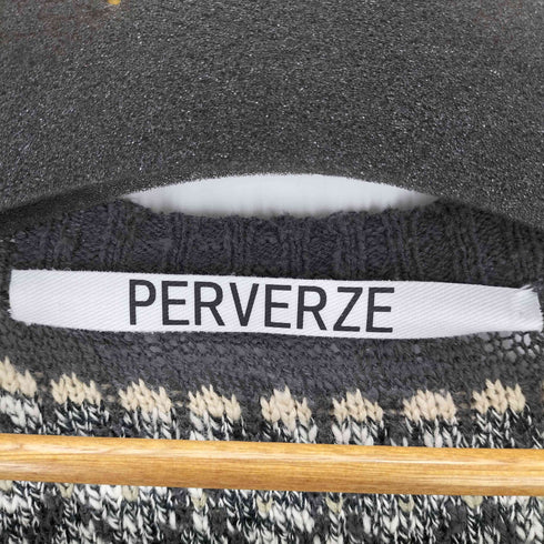 パーバーズ PERVERZE WAVE BORDER DROOPY KNIT レディース