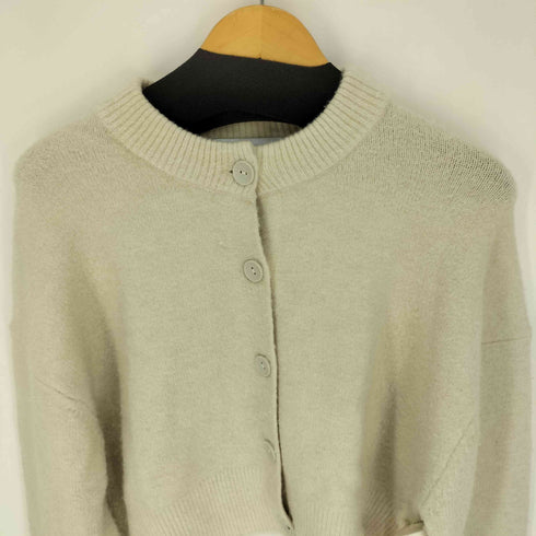 ザラ ZARA アクリル ウール クロップド クルーネック ニット カーディガン レディース import:M