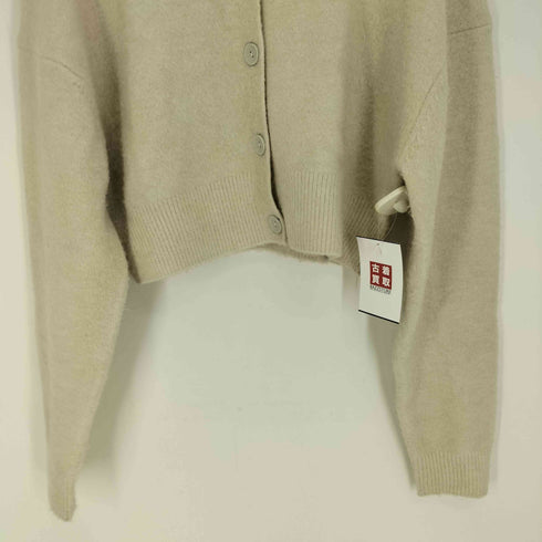 ザラ ZARA アクリル ウール クロップド クルーネック ニット カーディガン レディース import:M