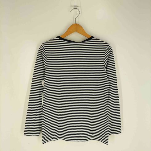 サンスペル Sunspel 英国製 ボーダー クルーネック ロングスリーブTシャツ メンズ US:0-2