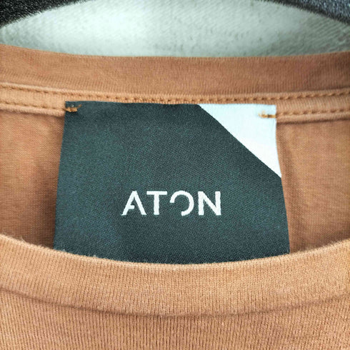 エイトン ATON ラウンドヘム 無地 S/S Tシャツ レディース 02
