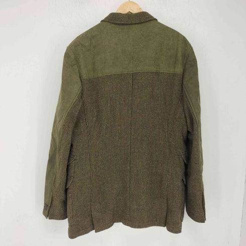 ポロバイラルフローレン Polo by RALPH LAUREN オイルコーティング ツイード 切り替え ハンティングジャケット メンズ 44L