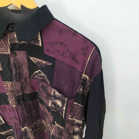 BRUTTINI 総柄 L/S レーヨンシャツ メンズ L 18-18 1/2