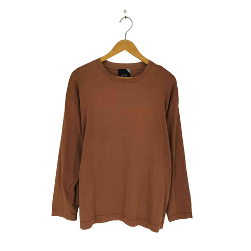 エイトン ATON コットンクルーネックロングスリーブTシャツ メンズ 2