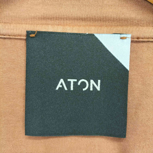 エイトン ATON コットンクルーネックロングスリーブTシャツ メンズ 2