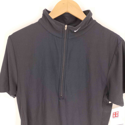 ナイキ NIKE 00S DRY-FIT ドライフィット ロゴプリント ハーフジップ ショートスリーブ ジャージ ウォームアップジャケット メンズ import:M