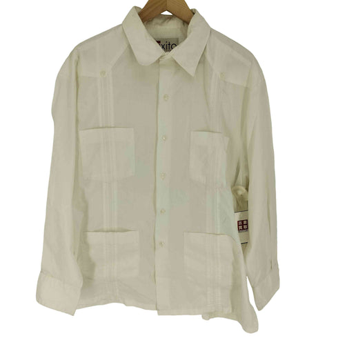 ドグァジャベーラ GUAYABERA 4ポケット 刺繍 ロングスリーブ キューバシャツ メンズ