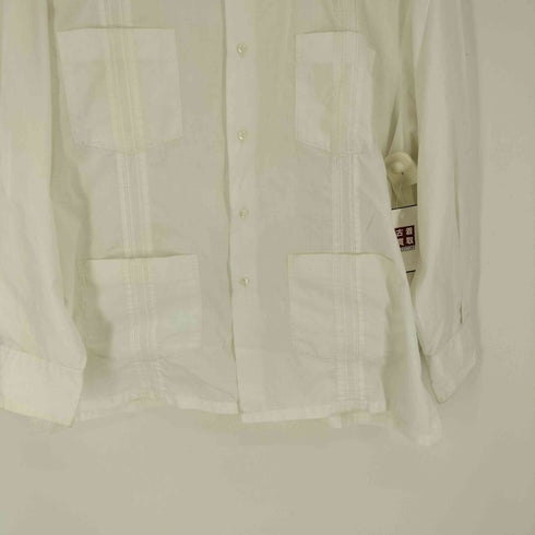 ドグァジャベーラ GUAYABERA 4ポケット 刺繍 ロングスリーブ キューバシャツ メンズ