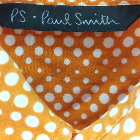 ピーエスポールスミス PS Paul Smith ポルトガル製 ランダムドット総柄 ショートスリーブシャツ メンズ import:S