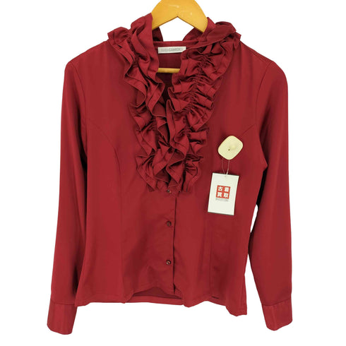 ナラカミーチェ NARACAMICIE サテン フリル 長袖ブラウス レディース JPN:1