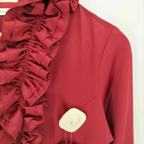 ナラカミーチェ NARACAMICIE サテン フリル 長袖ブラウス レディース JPN:1