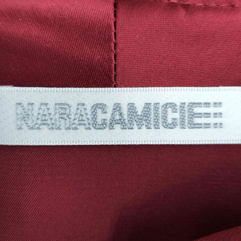 ナラカミーチェ NARACAMICIE サテン フリル 長袖ブラウス レディース JPN:1